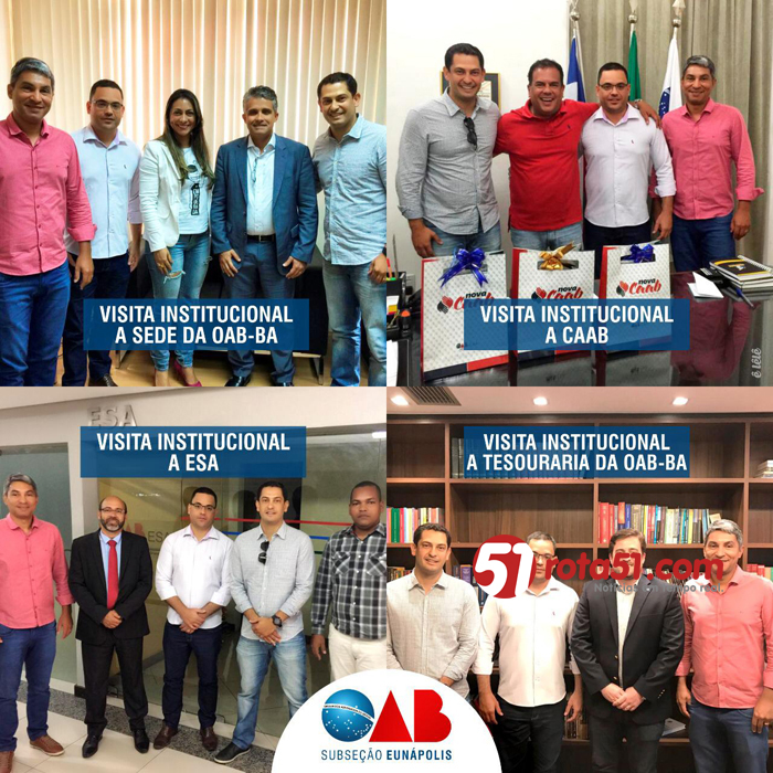 OAB subseção Eunápolis juntamente com conselheiro estadual buscam em salvador novos projetos e o fortalecimento da advocacia