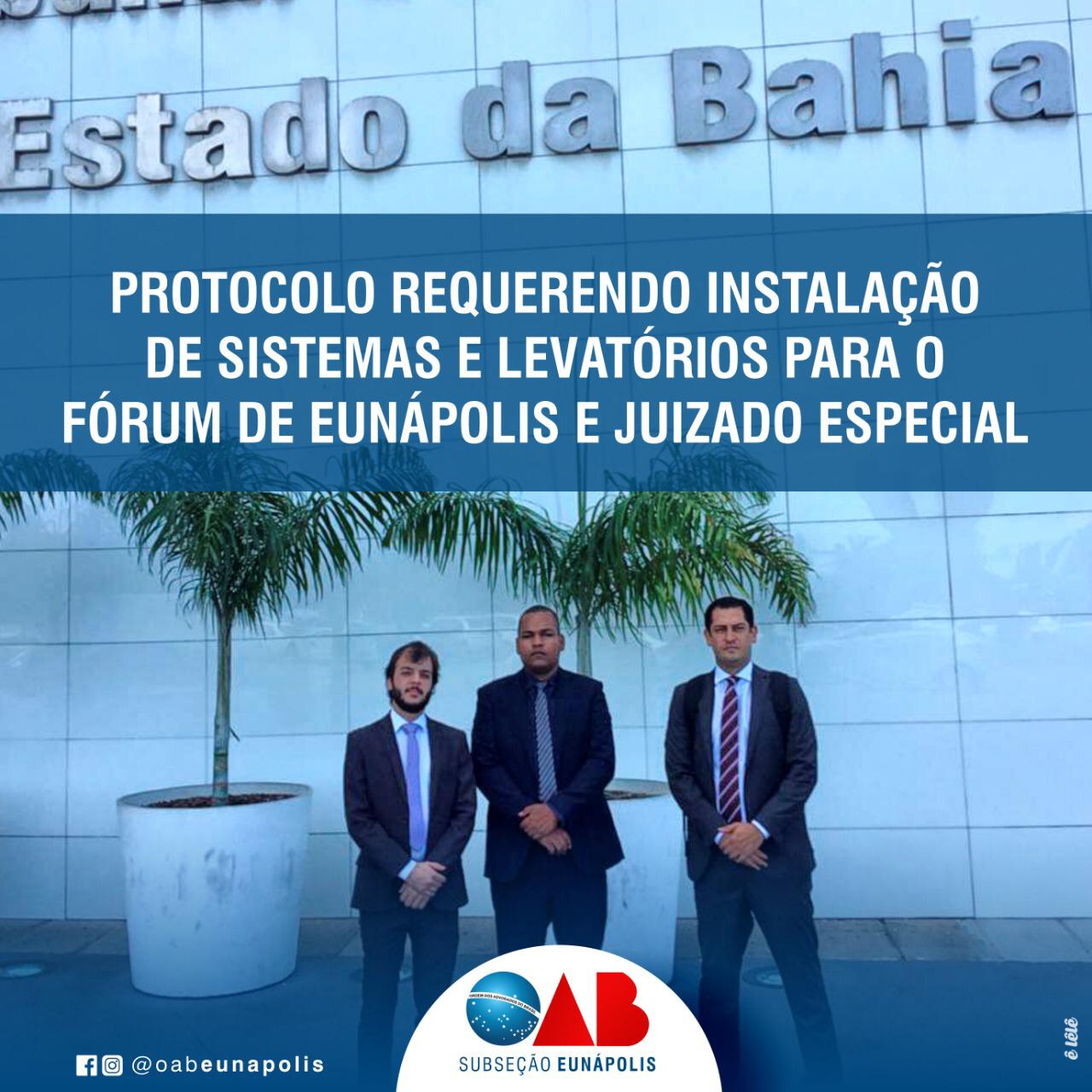 OAB pede complementação de obras para o fórum e juizado especial de Eunápolis