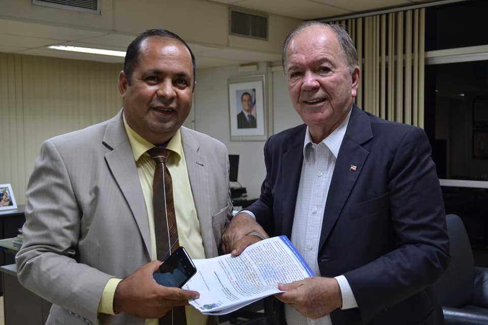 Presidente da CME vai á governadoria e se reúne com vice governador João Leão.