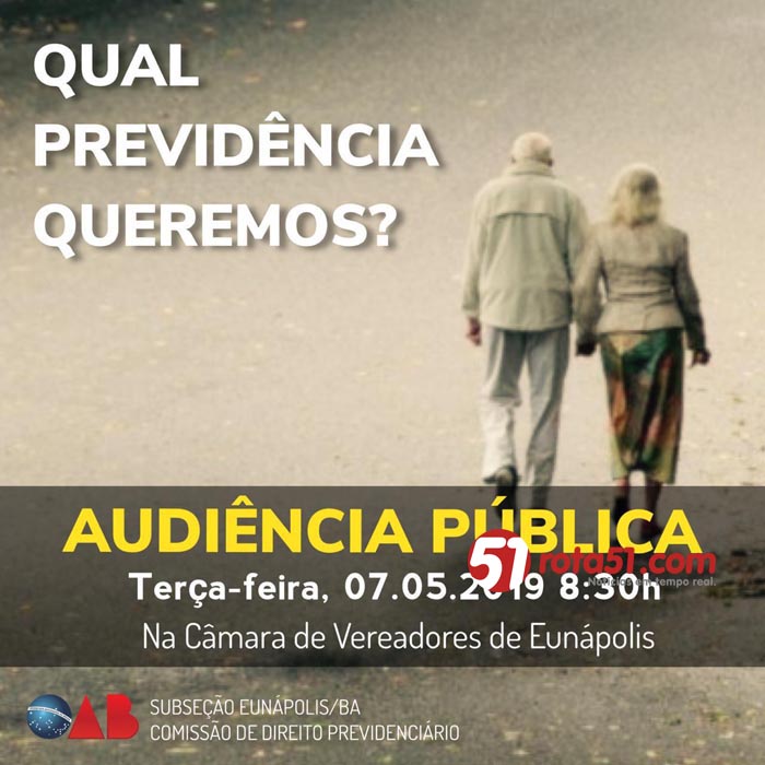 OAB promove audiência pública sobre previdência.