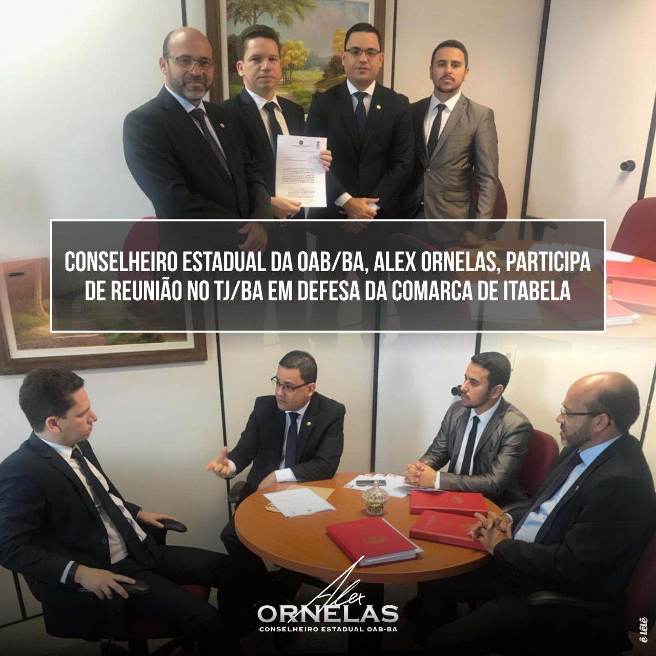 Conselheiro Estadual da OAB, Alex Ornelas, reforça posicionamento institucional em defesa da comarca de Itabela