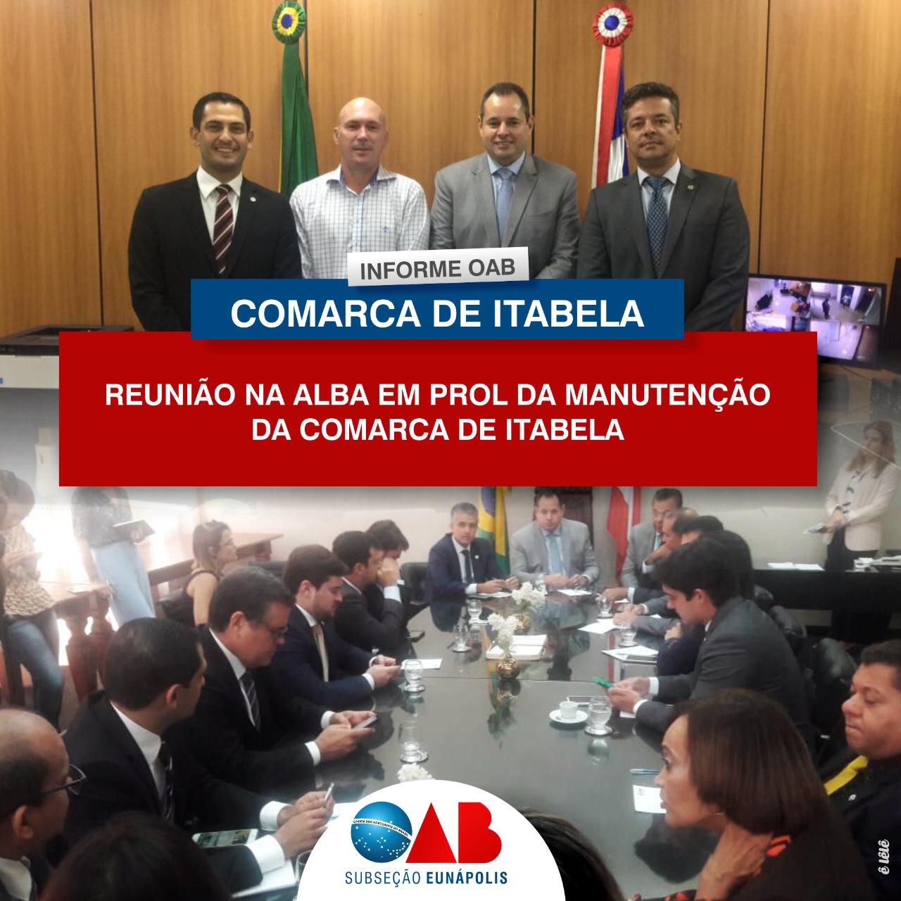 OAB de Eunápolis luta pela não desativação da comarca de Itabela.