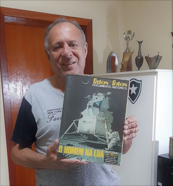 Colecionador eunapolitano lembra 50 anos da viagem do homem à Lua