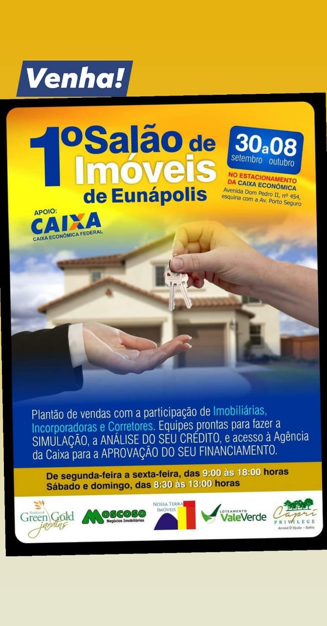 Corretores de imóveis promovem o 1º salão de imóveis de Eunápolis.