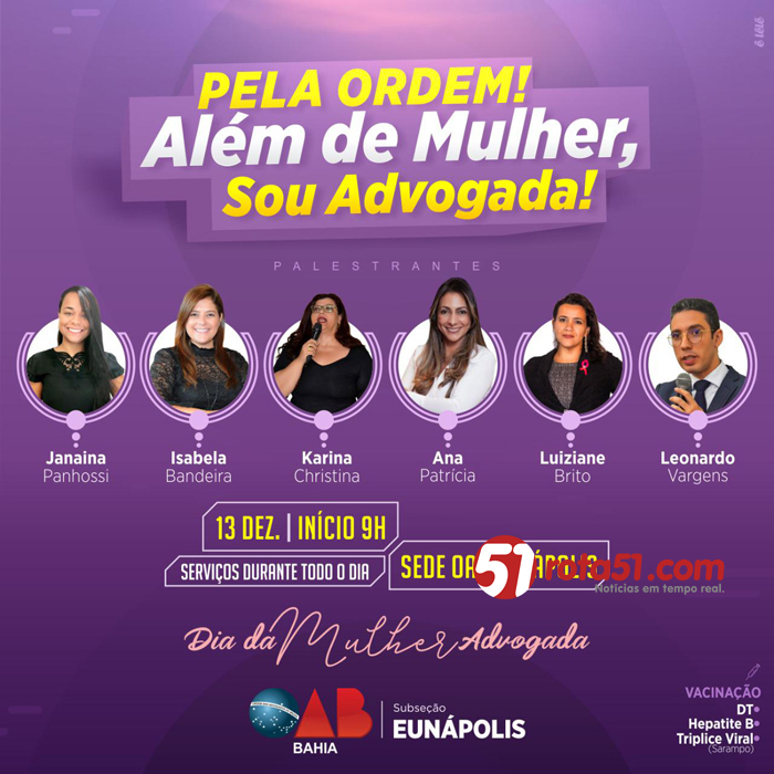 OAB promove encontro da “mulher advogada”.
