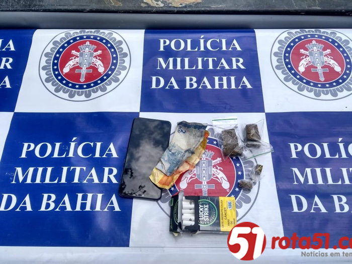 Polícia Militar faz mais apreensão de drogas.
