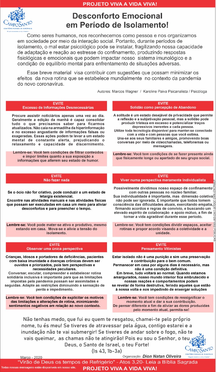 Mensagem de paz, viva a vida viva.