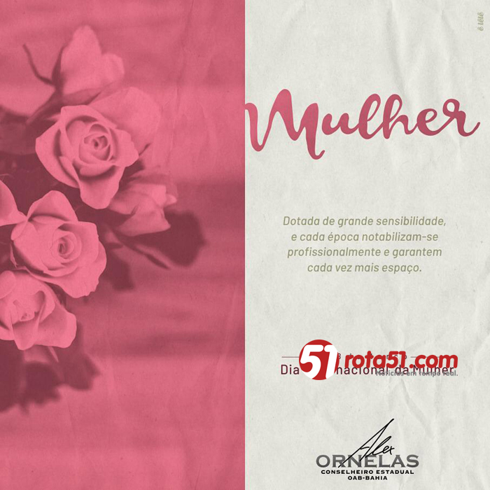 *Mensagem alusiva ao Dia Internacional da Mulher *