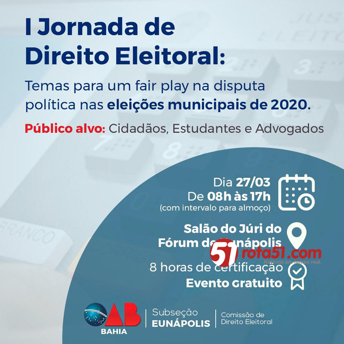Quer saber de política, venha participar…