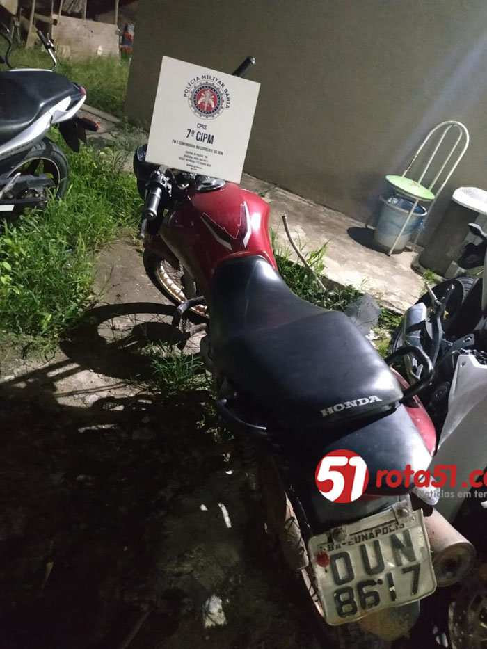 Denúncia feita, PM comprova e recupera mais uma moto roubada.