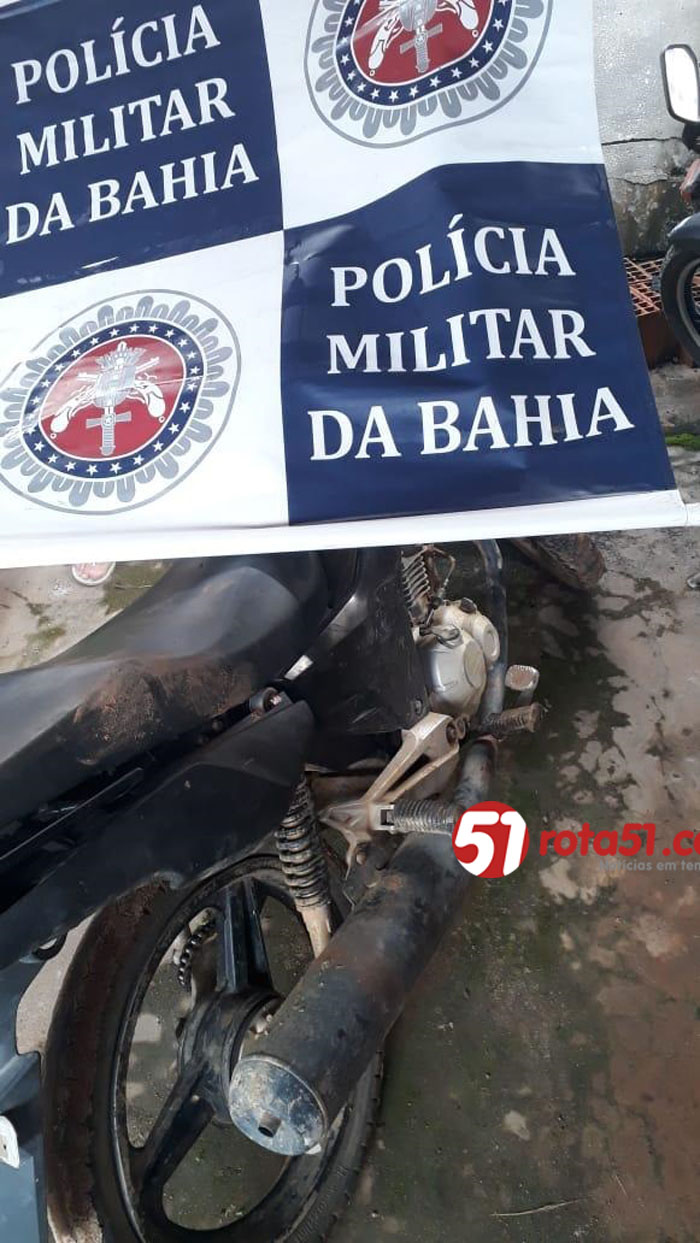 PM recupera moto roubada em Itabela.