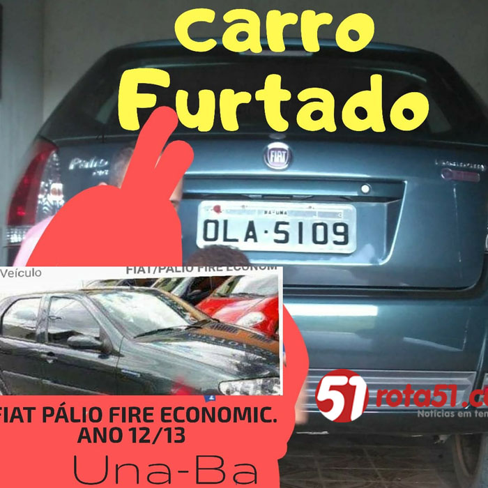 Carro roubado em Una, ajude a recupera-lo, avise a polícia.