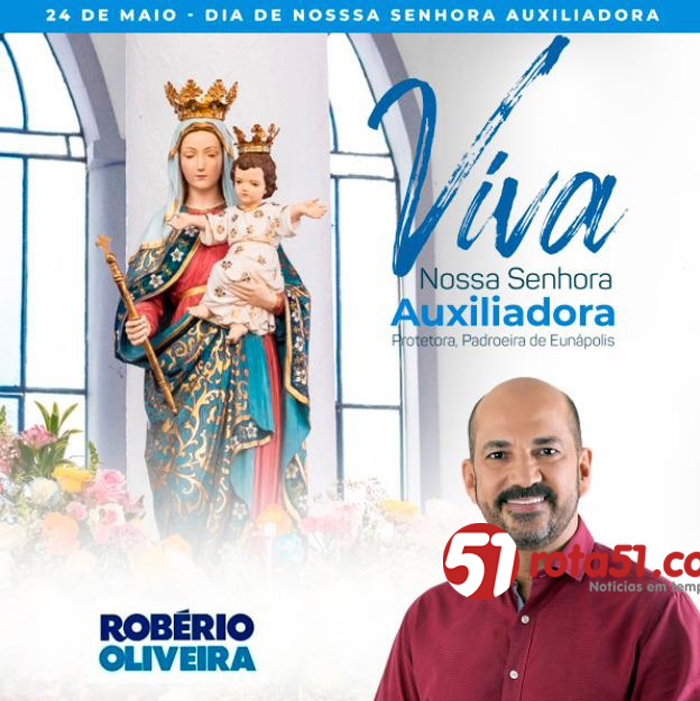 HOJE É O DIA DA PADROEIRA DA CIDADE.