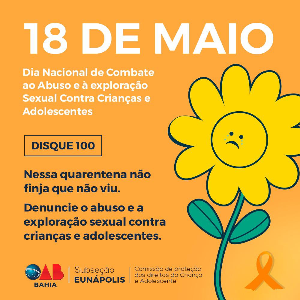 Diga “NÃO” ao abuso sexual ao ser humano.