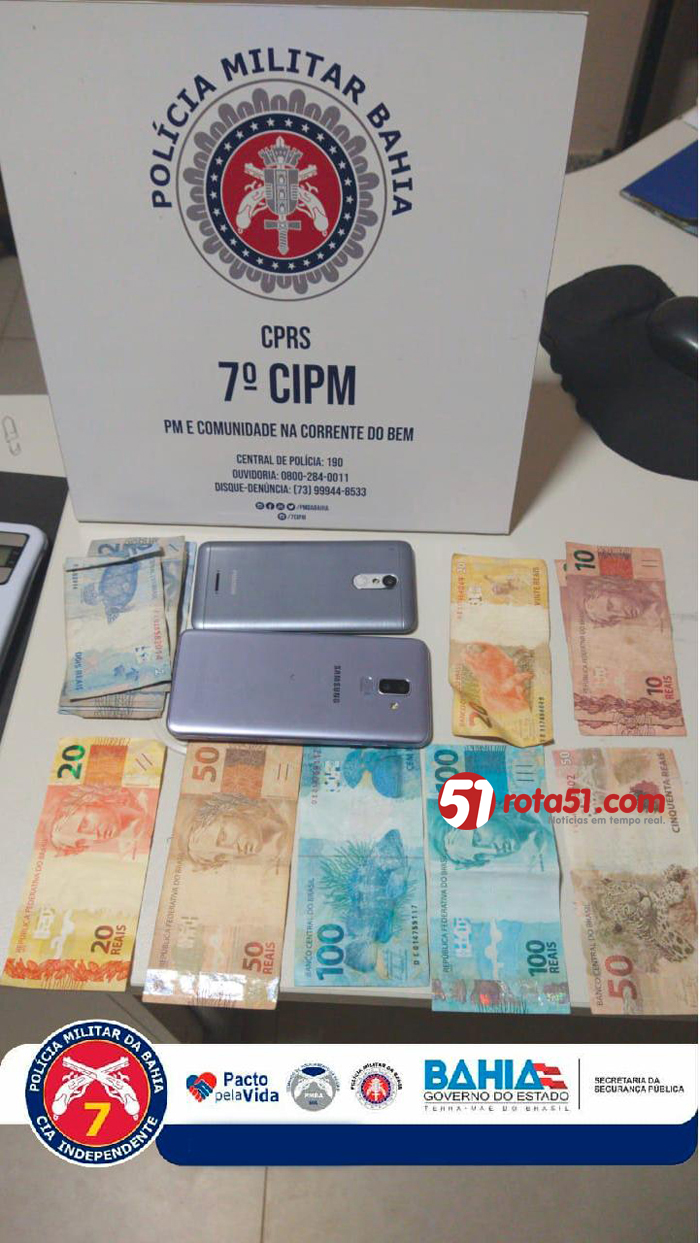 Policiais Militares atendem a denúncia e apreendem dinheiro falso e passadores de dinheiro