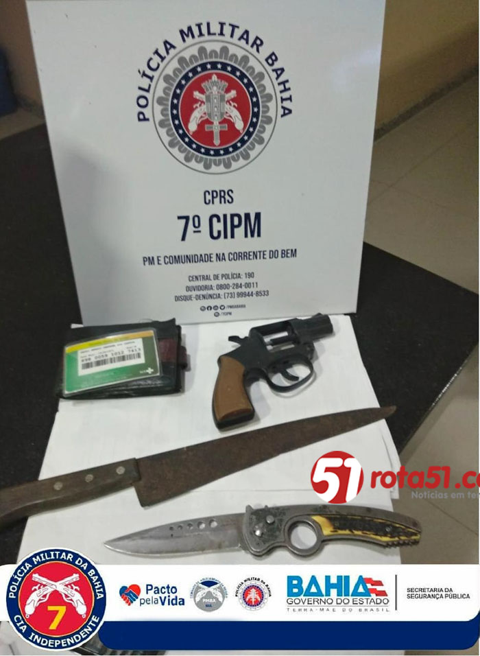 Tentou brincar de roubar e foi preso de verdade.