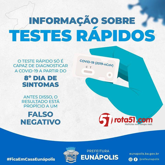 TESTES RÁPIDOS CORONAVÍRUS 👨🏻⚕️