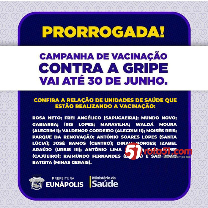 ATENÇÃO – VACINA GRIPE INFLUENZA 💉