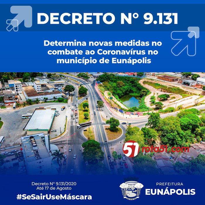 Eunápolis: Novo decreto proíbe venda de bebidas alcoólicas em conveniências e toque de recolher a partir das 20h30