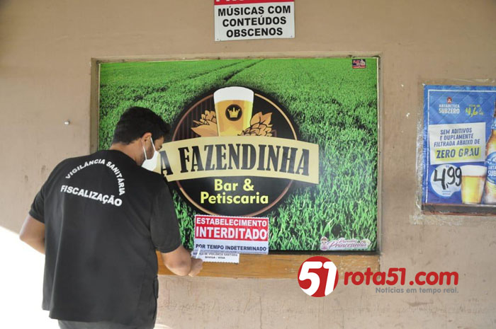 Prefeitura interdita bar por descumprir medidas de combate ao Coronavírus