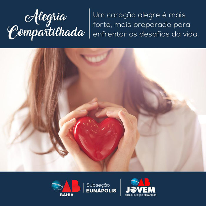 OAB e CCJA, lançam  neste mês a alegria compartilhada.