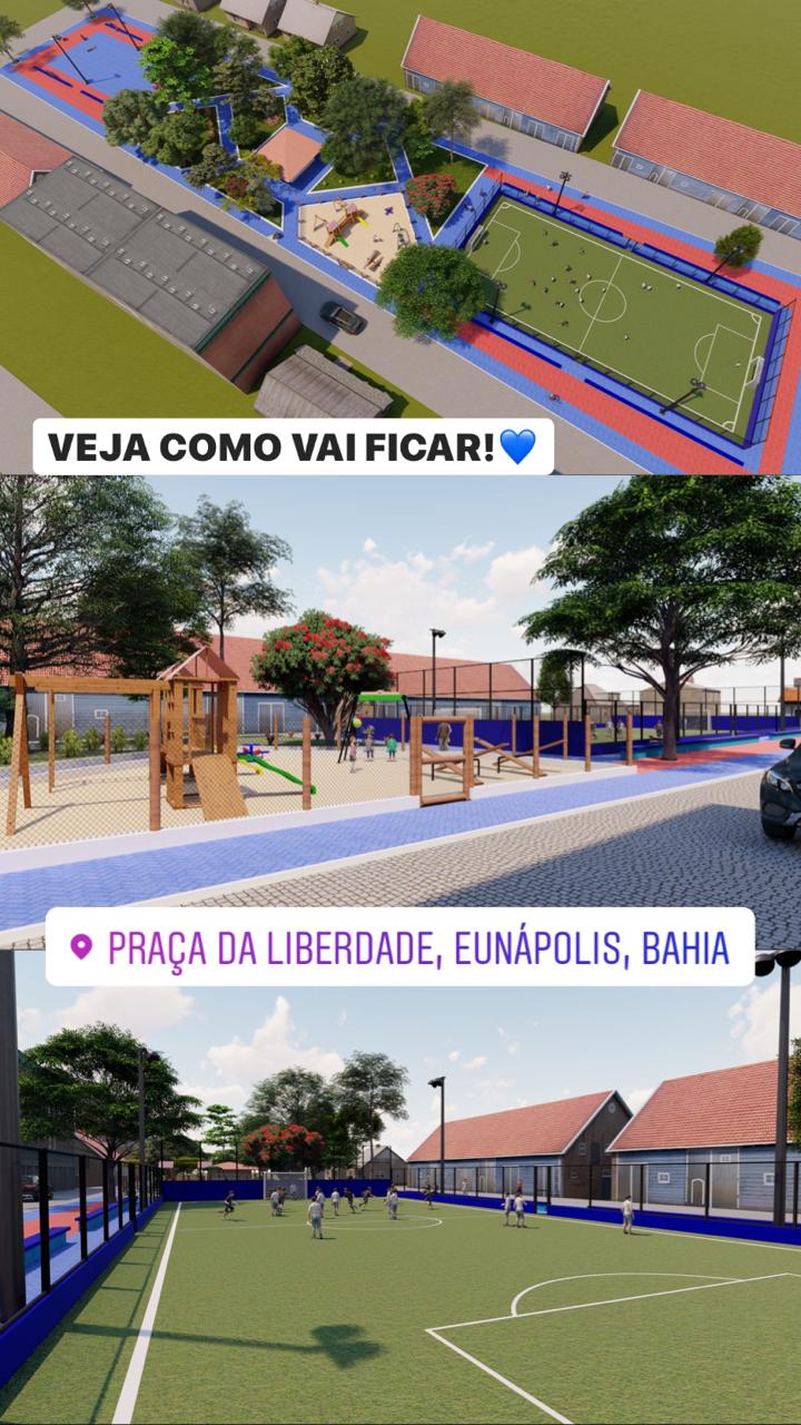 REQUALIFICAÇÃO DA PRAÇA DA LIBERDADE 🌳os moradores agradecem a lembrança