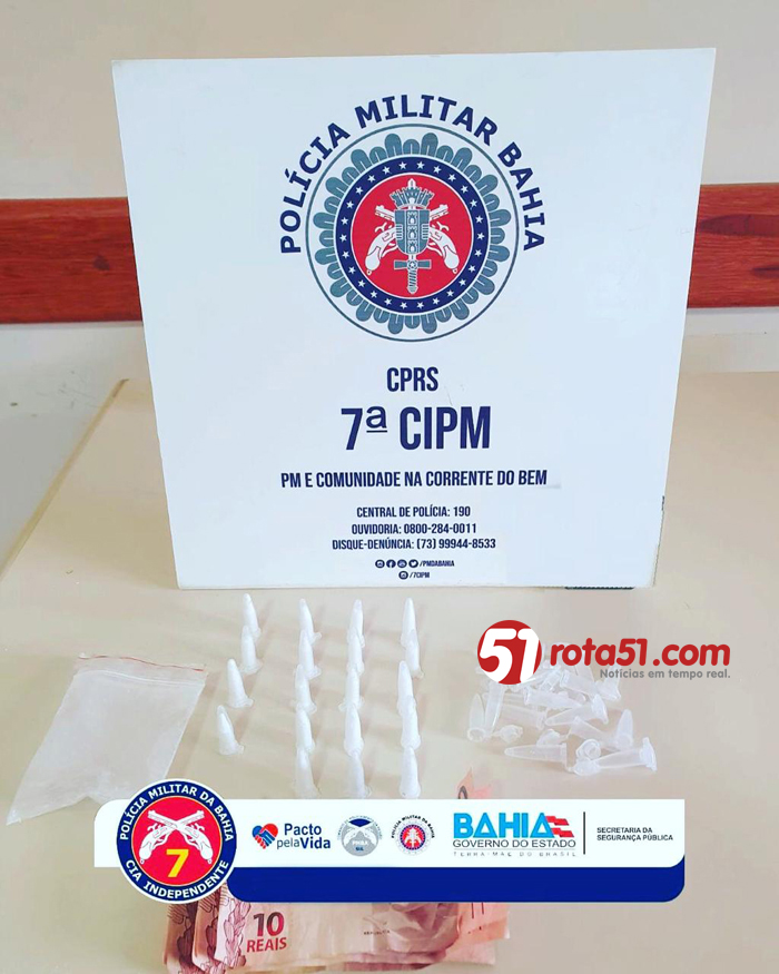 POLÍCIA MILITAR efetua prisão em flagrante por tráfico de drogas no bairro Dinah Borges