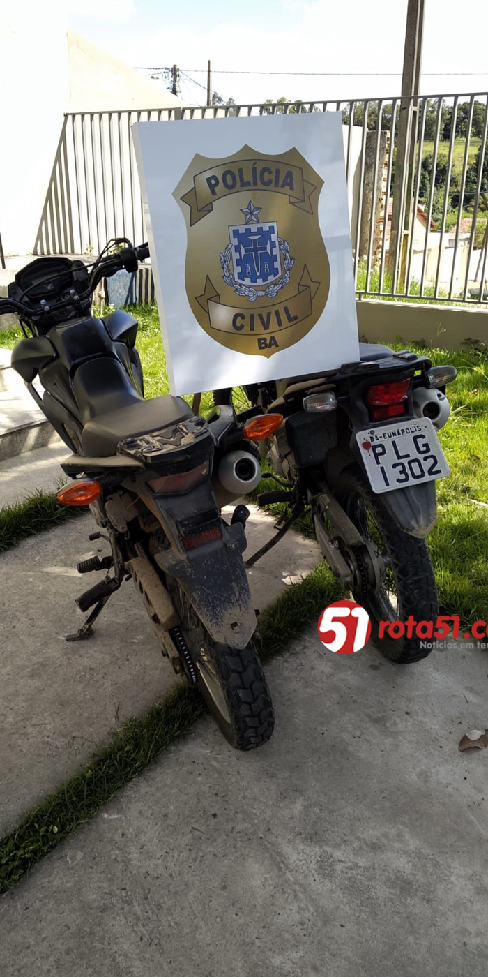 EUNÁPOLIS: POLICIA CIVIL recupera motos roubadas na região