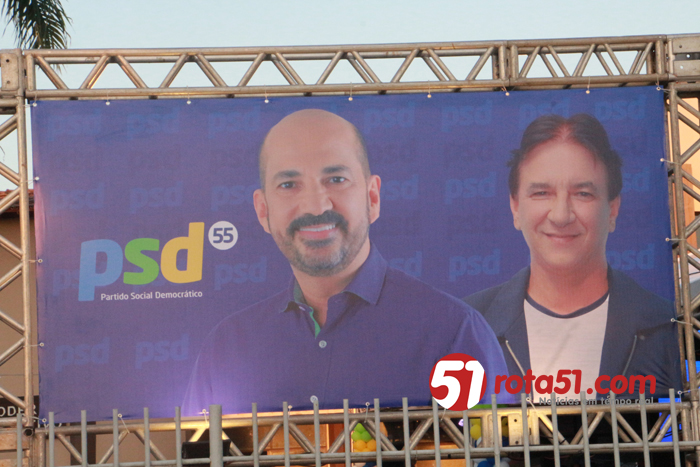 Na convenção do PSD, a organização foi esplendorosa, falando sempre na força do trabalho.
