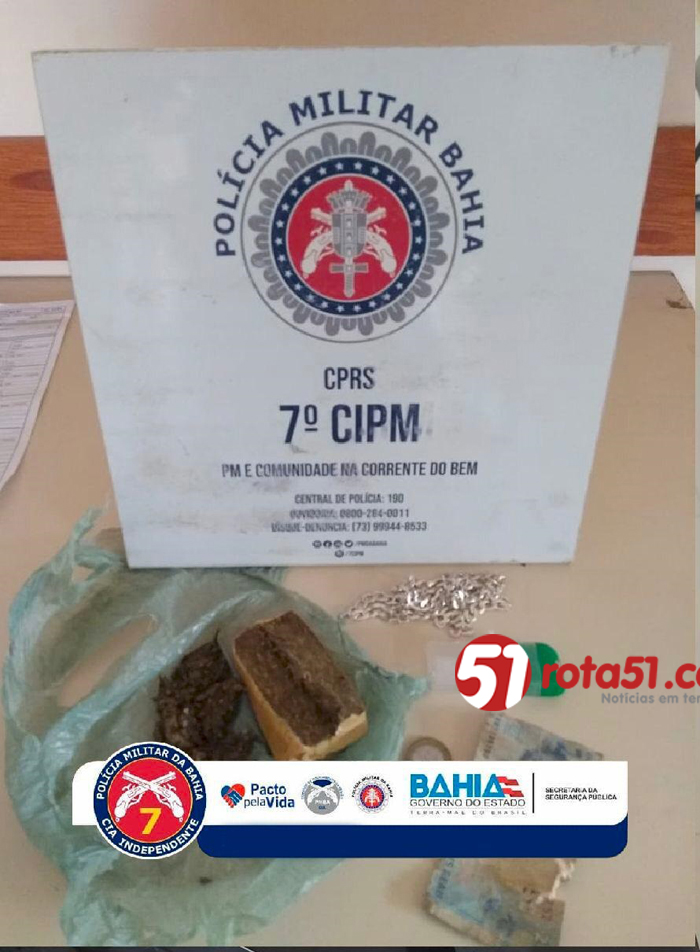 POLICIAIS DA 7ª CIPM REALIZAM PRISÃO POR TRÁFICO
