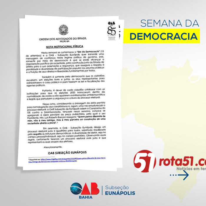 OAB na semana da democracia