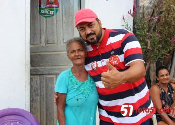 Candidato do PT a todo vapor pela cidade.