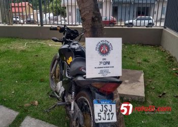 POLICIAIS DA 7ª CIPM RECUPERAM MOTOCICLETA ROUBADA
