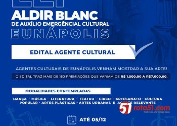 Prefeitura de Eunápolis lança editais da Lei Aldir Blanc