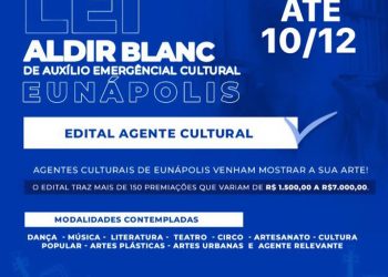 Prefeitura de Eunápolis divulga resultado e lança novo edital da Lei Aldir Blanc