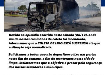 Depois que colocaram fogo no carro do lixo, prefeitura cancela a coleta e Eunápolis dorme toda suja