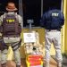 No Sul da Bahia, ação integrada entre PRF e PM apreendem mais de 80 kg de maconha transportada em veículo de passeio