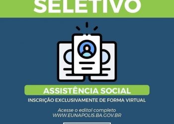 Estão abertas as inscrições do processo seletivo.