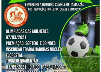O STTR promove torneio dos trabalhadores e trabalhadoras incluindo os quarentões, vem aí o COPÃO DO TRABALHADOR.