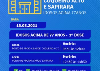 Vacinação em Porto Seguro: Alô comunidade de Coqueiro Alto e Sapirara!