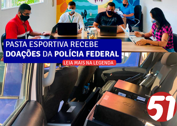 Pasta esportiva recebe doações da Polícia Federal