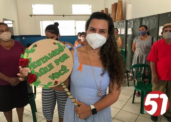 Prefeita Cordélia Torres participa de palestra sobre maio Laranja, no CRAS I