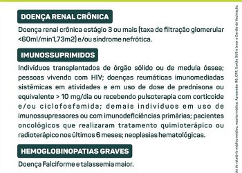 VACINA COVID-19 – 1ª DOSE COMORBIDADES