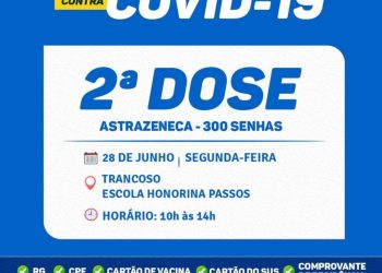 VACINAÇÃO CONTRA A COVID-19 SEGUNDA DOSE