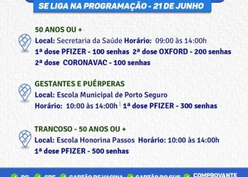 NA TERRA MÃE DO BRASIL O FOCO É VACINAR!