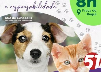 Sexta-feira, 18 de junho, o CCZ estará realizando a 1ª Feira de Adoção de Cães e Gatos de Eunápolis em 2021