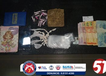 7ª CIPM- Eunápolis prende homem por tráfico de drogas.