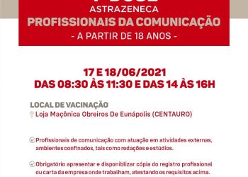 vacinação para os profissionais da comunicação