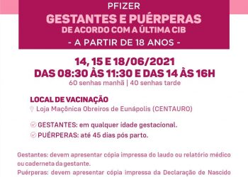 Vacinação para gestantes e puérperas
