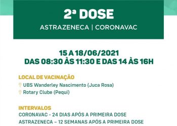 Chamada para a 2ª dose da vacinação